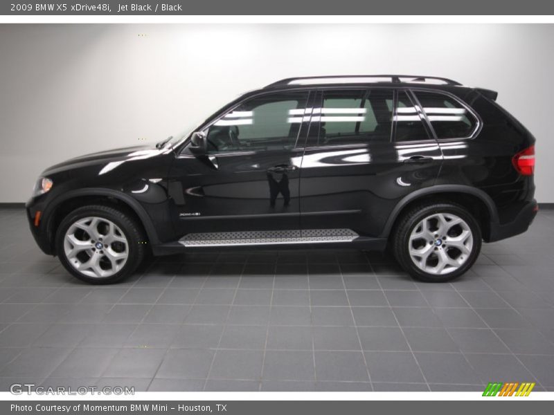 Jet Black / Black 2009 BMW X5 xDrive48i