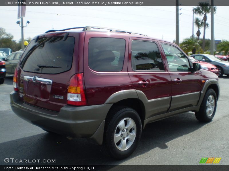 Merlot Pearl Red Metallic / Medium Pebble Beige 2003 Mazda Tribute LX-V6 4WD