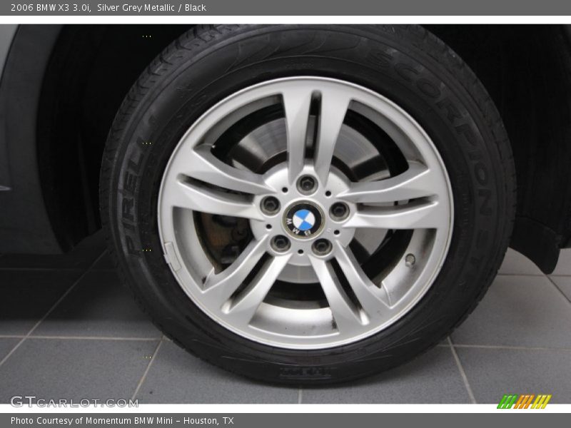 Silver Grey Metallic / Black 2006 BMW X3 3.0i