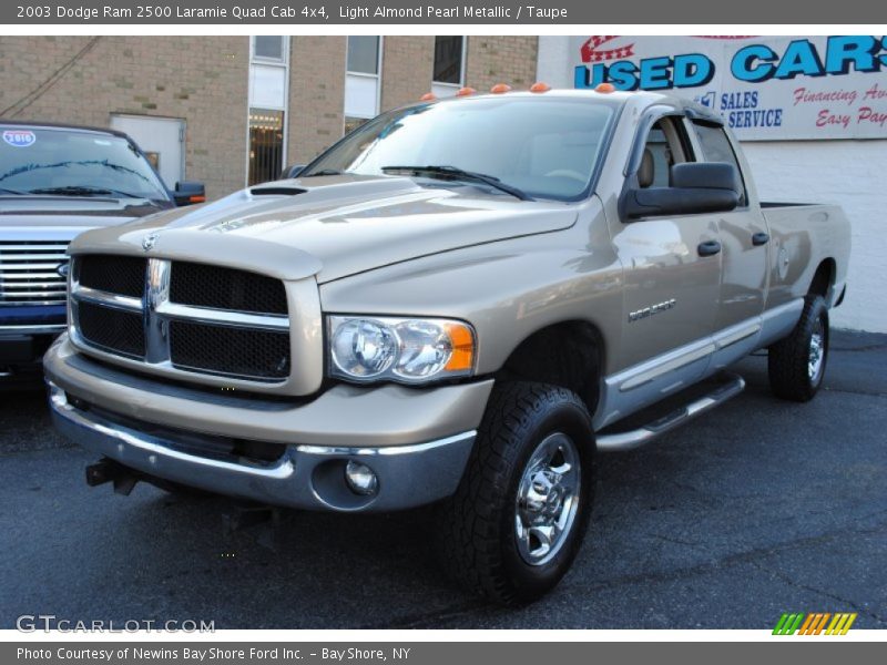 Light Almond Pearl Metallic / Taupe 2003 Dodge Ram 2500 Laramie Quad Cab 4x4