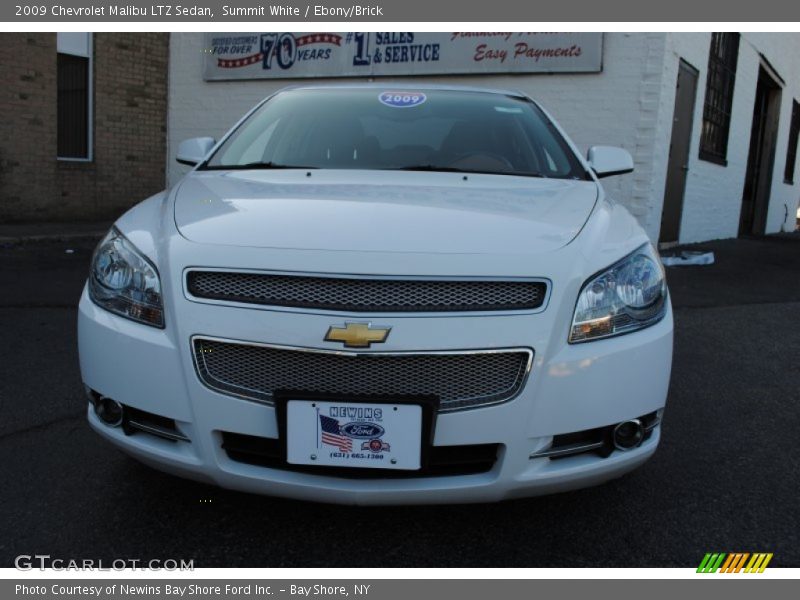Summit White / Ebony/Brick 2009 Chevrolet Malibu LTZ Sedan