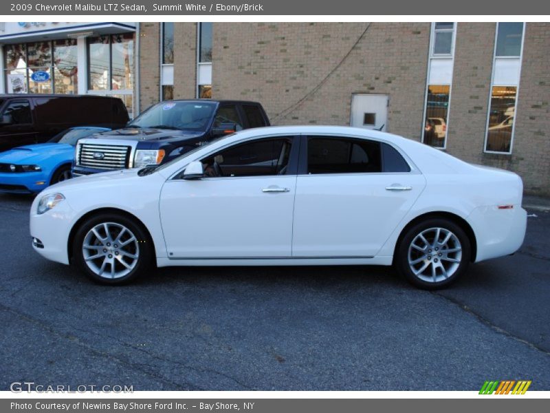 Summit White / Ebony/Brick 2009 Chevrolet Malibu LTZ Sedan