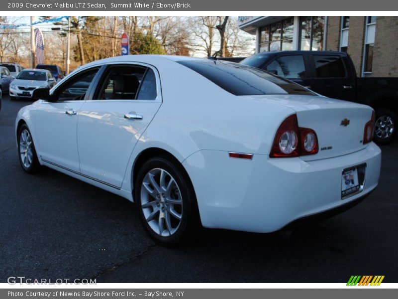 Summit White / Ebony/Brick 2009 Chevrolet Malibu LTZ Sedan