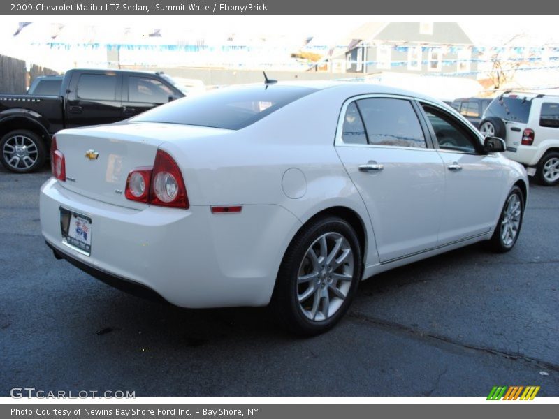 Summit White / Ebony/Brick 2009 Chevrolet Malibu LTZ Sedan