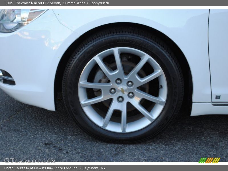Summit White / Ebony/Brick 2009 Chevrolet Malibu LTZ Sedan