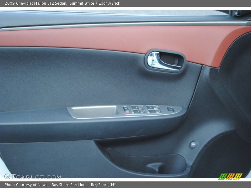Summit White / Ebony/Brick 2009 Chevrolet Malibu LTZ Sedan