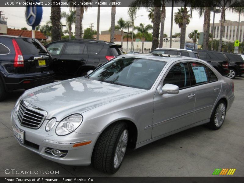 Iridium Silver Metallic / Black 2008 Mercedes-Benz E 550 Sedan