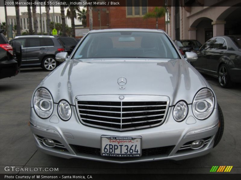 Iridium Silver Metallic / Black 2008 Mercedes-Benz E 550 Sedan