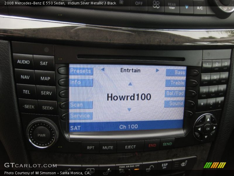 Iridium Silver Metallic / Black 2008 Mercedes-Benz E 550 Sedan