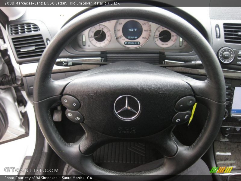 Iridium Silver Metallic / Black 2008 Mercedes-Benz E 550 Sedan