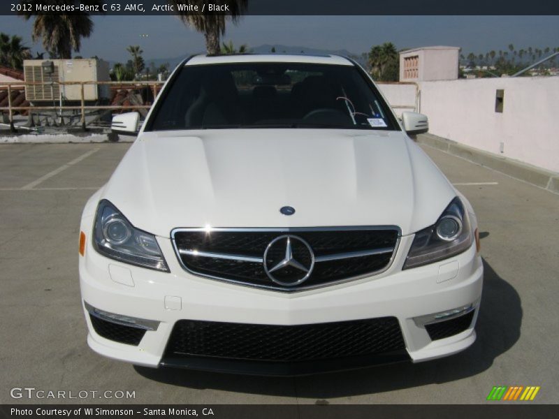 Arctic White / Black 2012 Mercedes-Benz C 63 AMG