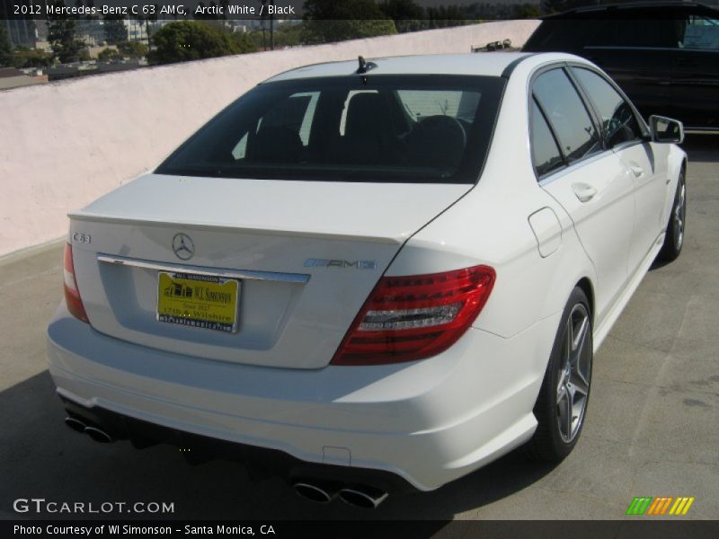 Arctic White / Black 2012 Mercedes-Benz C 63 AMG