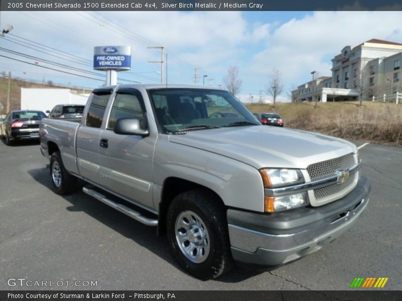 Silver Birch Metallic / Medium Gray 2005 Chevrolet Silverado 1500 Extended Cab 4x4
