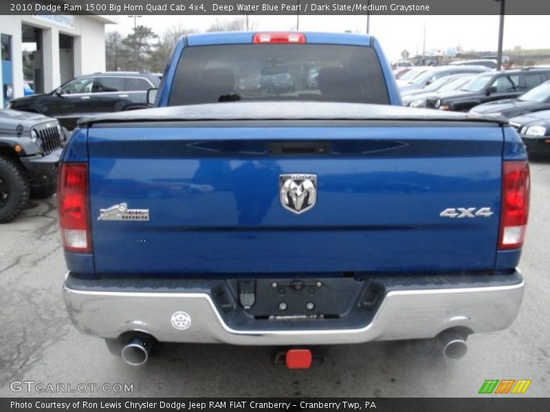 Deep Water Blue Pearl / Dark Slate/Medium Graystone 2010 Dodge Ram 1500 Big Horn Quad Cab 4x4