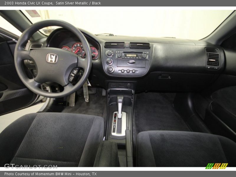 Satin Silver Metallic / Black 2003 Honda Civic LX Coupe
