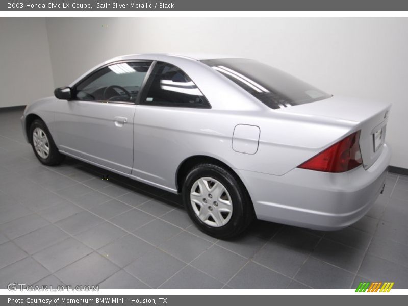 Satin Silver Metallic / Black 2003 Honda Civic LX Coupe