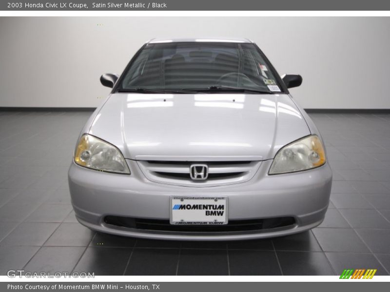 Satin Silver Metallic / Black 2003 Honda Civic LX Coupe