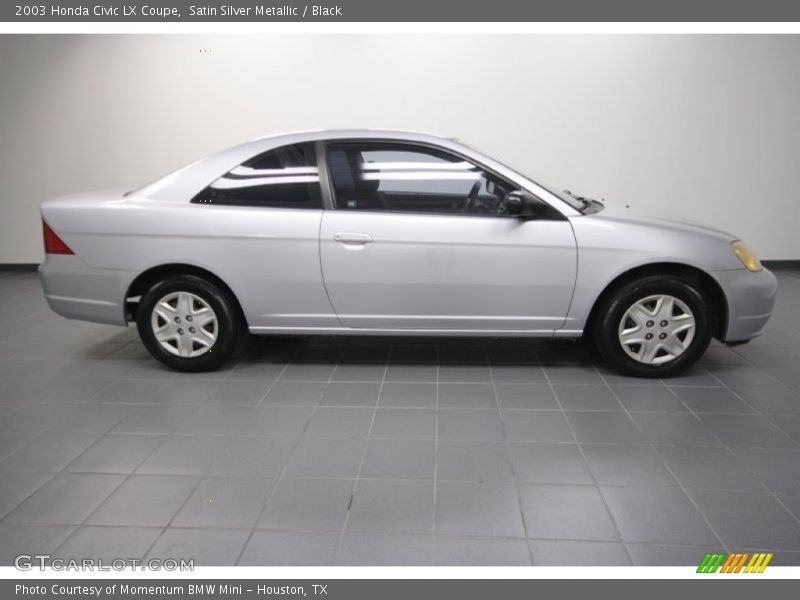 Satin Silver Metallic / Black 2003 Honda Civic LX Coupe