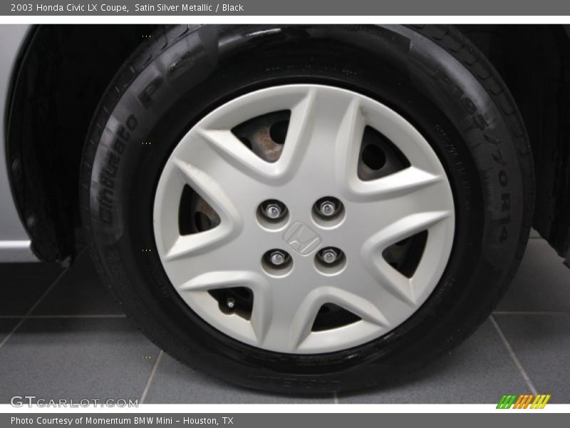 Satin Silver Metallic / Black 2003 Honda Civic LX Coupe