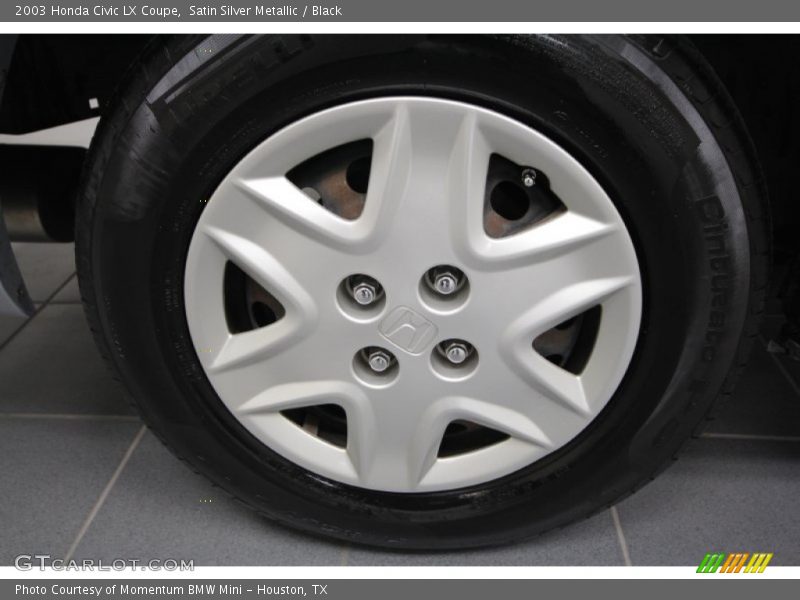 Satin Silver Metallic / Black 2003 Honda Civic LX Coupe