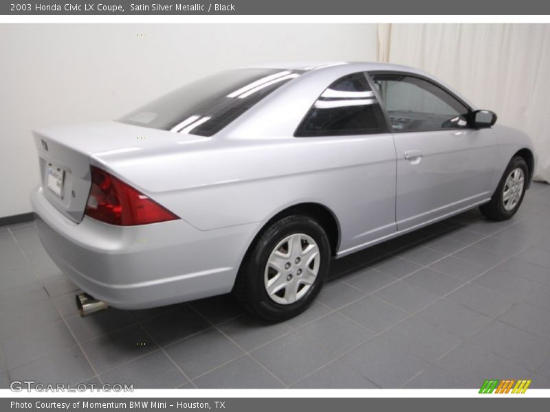 Satin Silver Metallic / Black 2003 Honda Civic LX Coupe