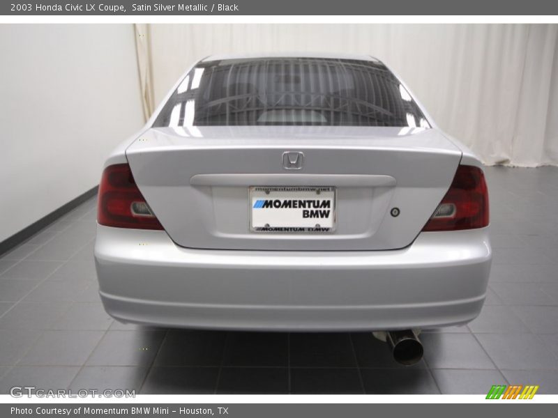 Satin Silver Metallic / Black 2003 Honda Civic LX Coupe