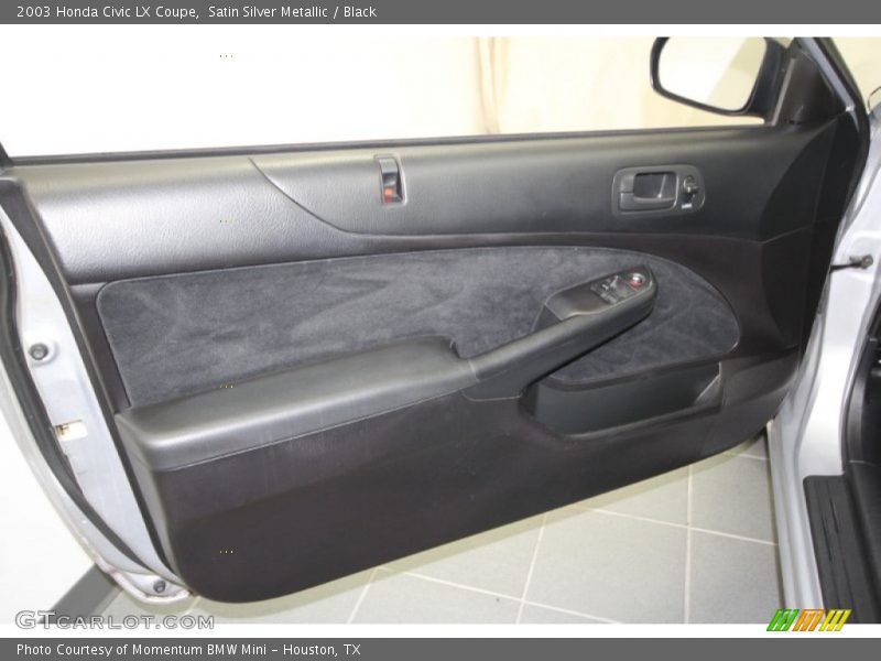 Satin Silver Metallic / Black 2003 Honda Civic LX Coupe