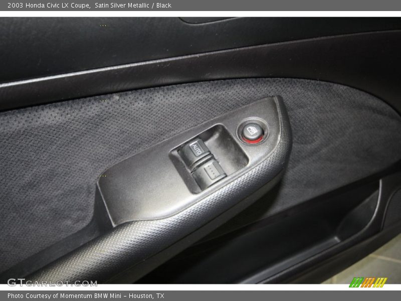 Satin Silver Metallic / Black 2003 Honda Civic LX Coupe