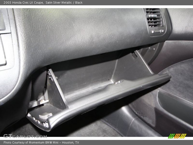 Satin Silver Metallic / Black 2003 Honda Civic LX Coupe