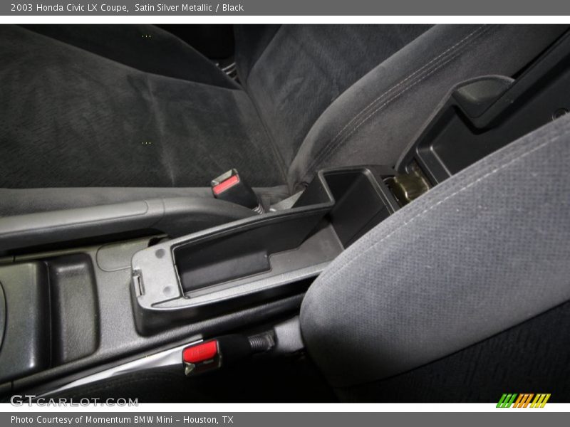 Satin Silver Metallic / Black 2003 Honda Civic LX Coupe