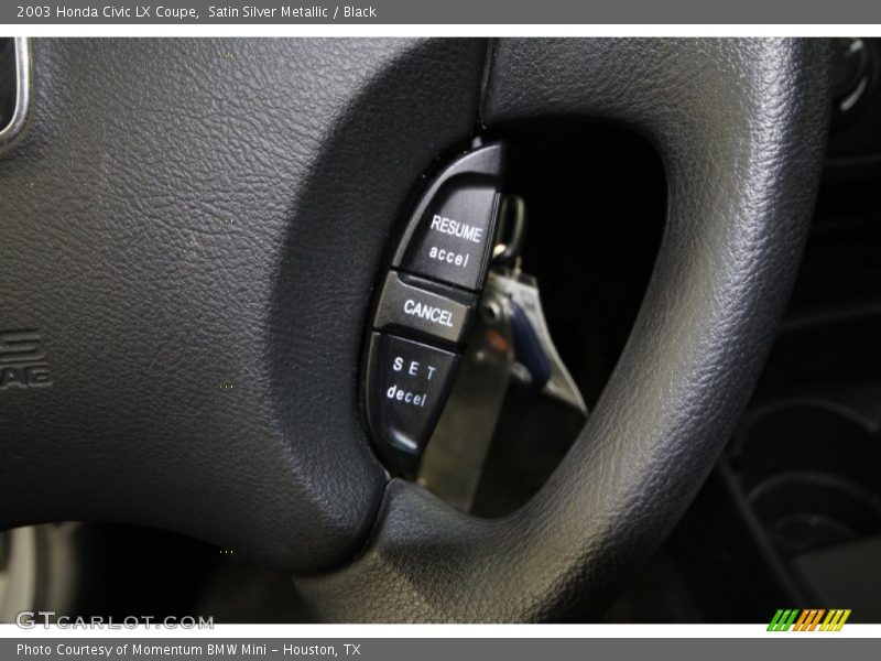 Satin Silver Metallic / Black 2003 Honda Civic LX Coupe