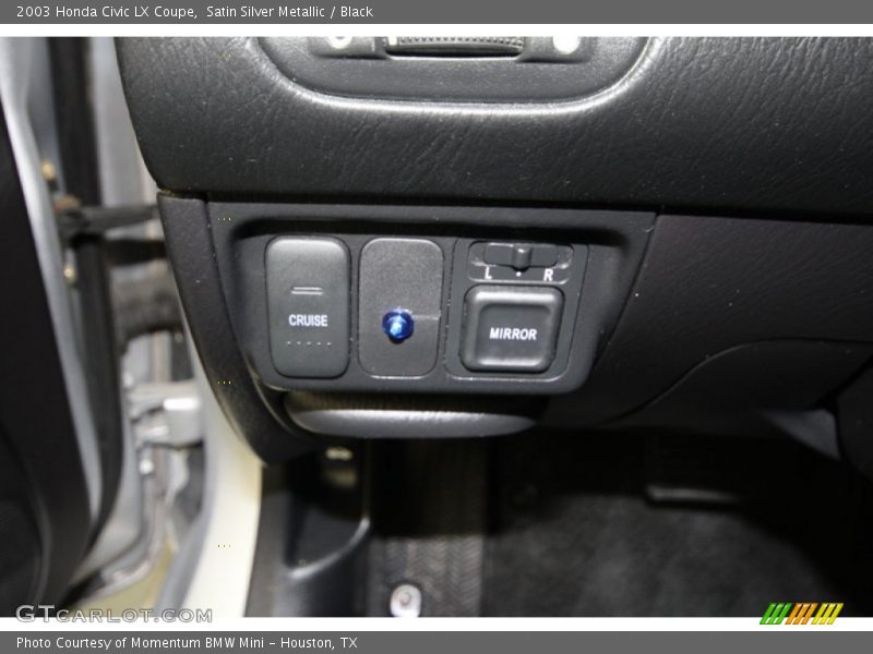 Satin Silver Metallic / Black 2003 Honda Civic LX Coupe