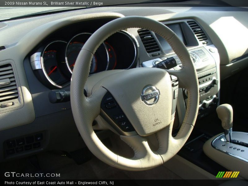 Brilliant Silver Metallic / Beige 2009 Nissan Murano SL