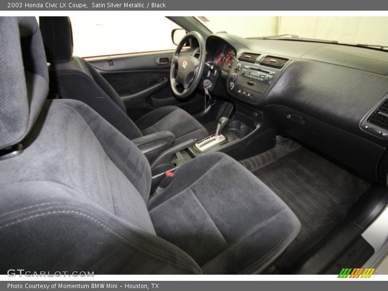 Satin Silver Metallic / Black 2003 Honda Civic LX Coupe