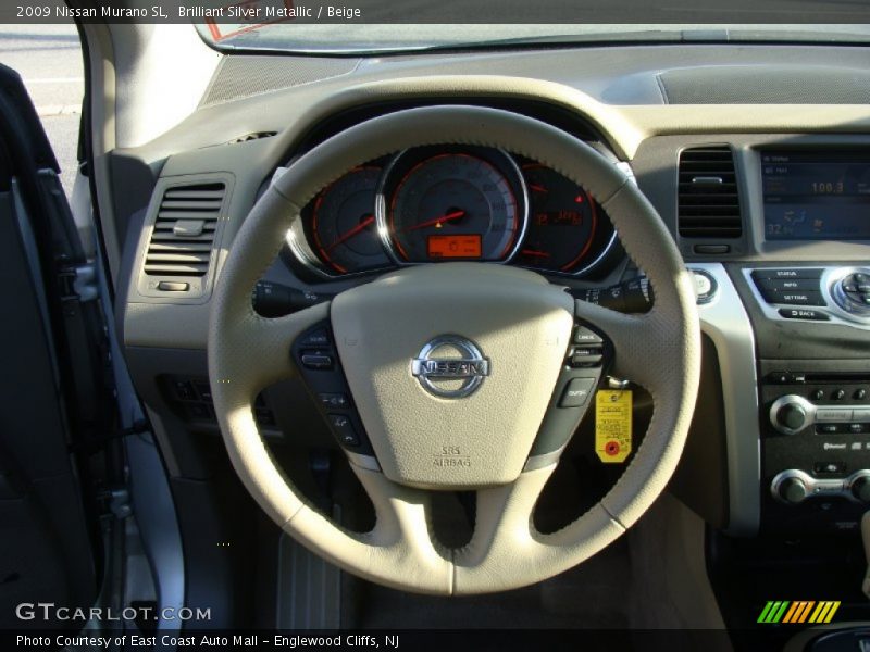 Brilliant Silver Metallic / Beige 2009 Nissan Murano SL