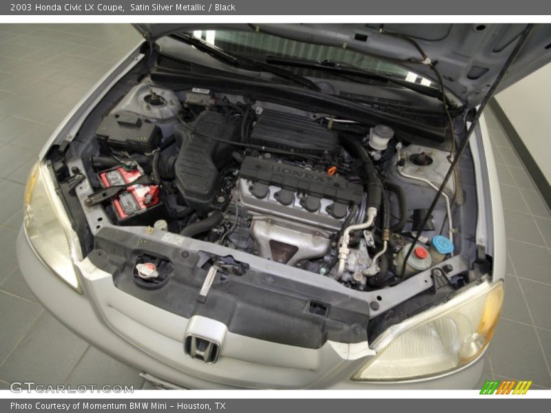 Satin Silver Metallic / Black 2003 Honda Civic LX Coupe
