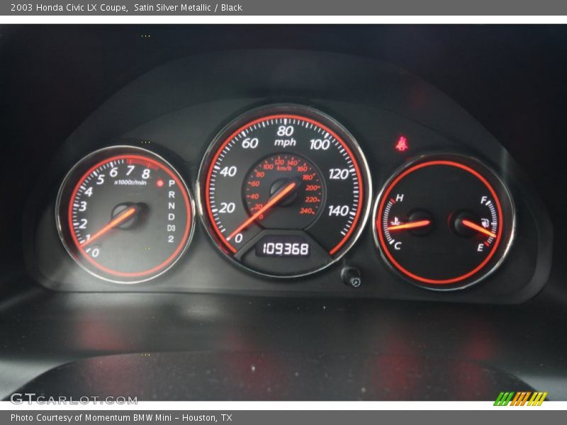 Satin Silver Metallic / Black 2003 Honda Civic LX Coupe
