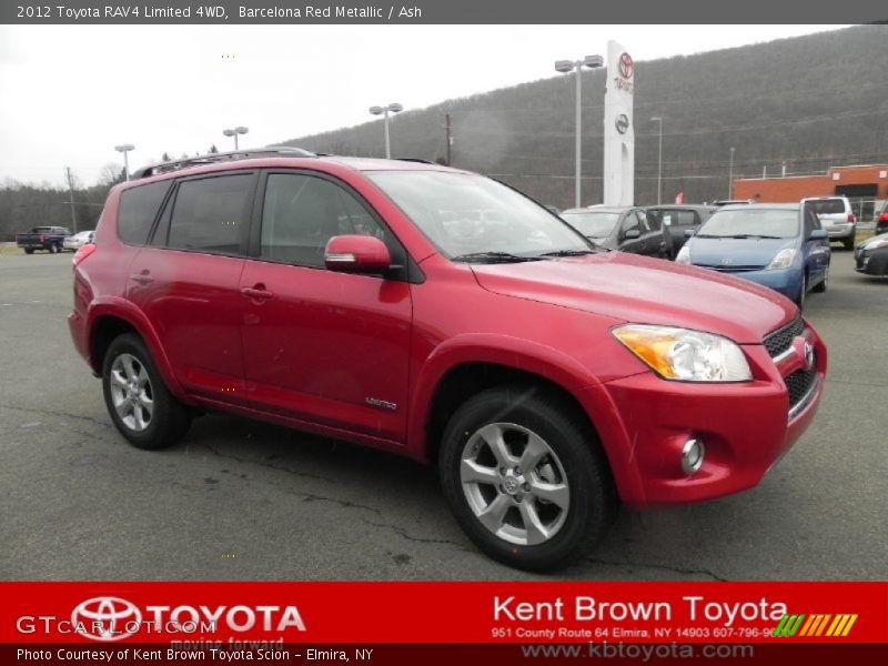 Barcelona Red Metallic / Ash 2012 Toyota RAV4 Limited 4WD