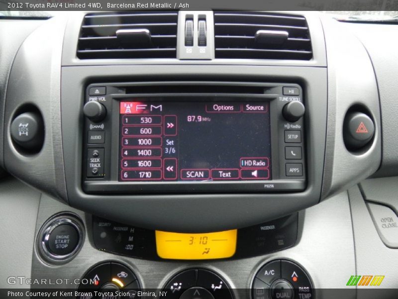Controls of 2012 RAV4 Limited 4WD