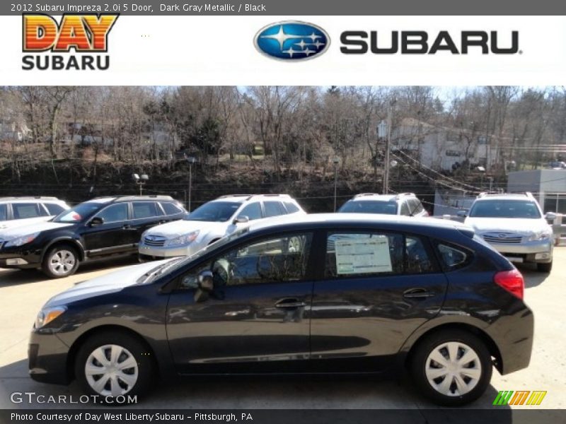 Dark Gray Metallic / Black 2012 Subaru Impreza 2.0i 5 Door