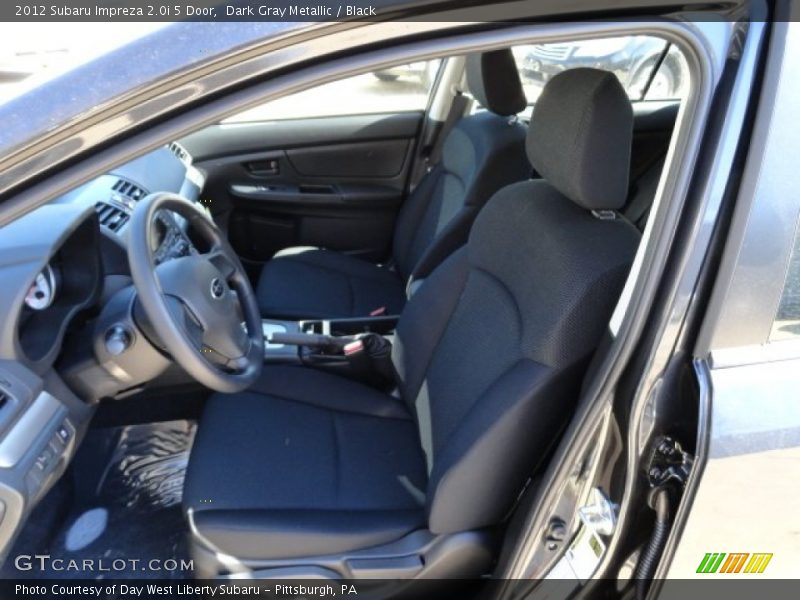 Dark Gray Metallic / Black 2012 Subaru Impreza 2.0i 5 Door