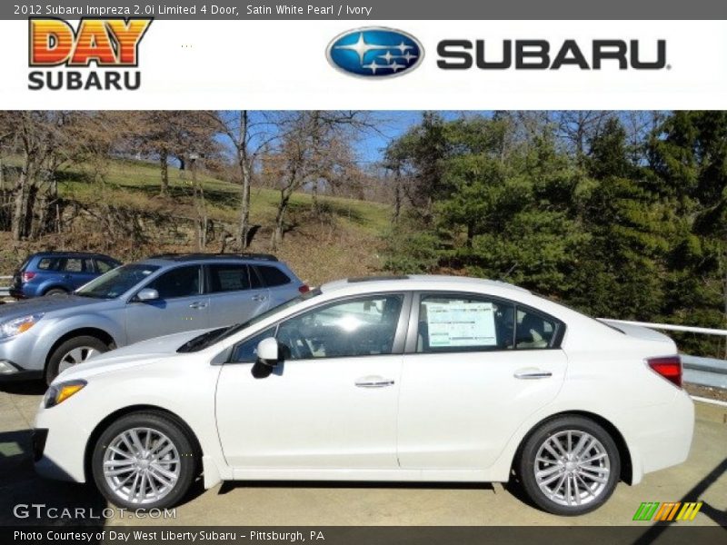 Satin White Pearl / Ivory 2012 Subaru Impreza 2.0i Limited 4 Door