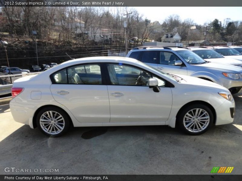 Satin White Pearl / Ivory 2012 Subaru Impreza 2.0i Limited 4 Door