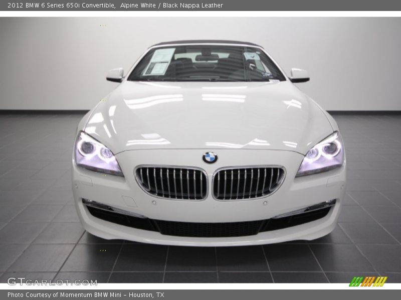 Alpine White / Black Nappa Leather 2012 BMW 6 Series 650i Convertible