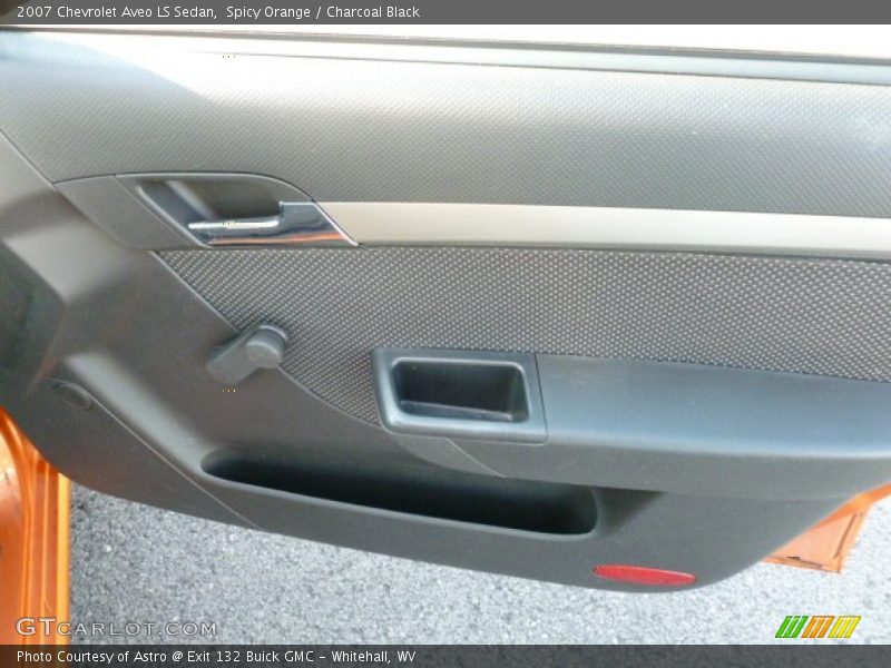 Spicy Orange / Charcoal Black 2007 Chevrolet Aveo LS Sedan