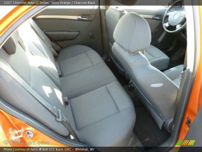 Spicy Orange / Charcoal Black 2007 Chevrolet Aveo LS Sedan
