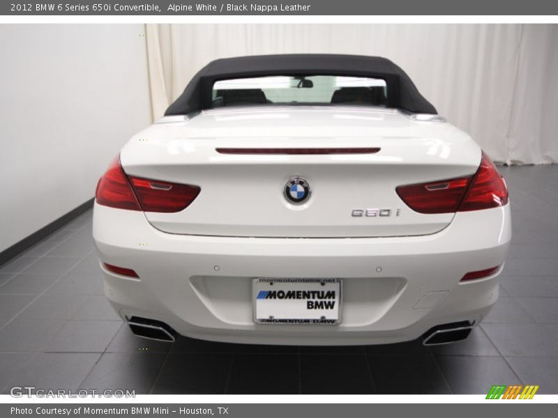 Alpine White / Black Nappa Leather 2012 BMW 6 Series 650i Convertible