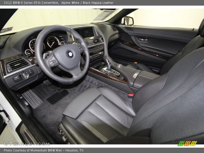 Alpine White / Black Nappa Leather 2012 BMW 6 Series 650i Convertible