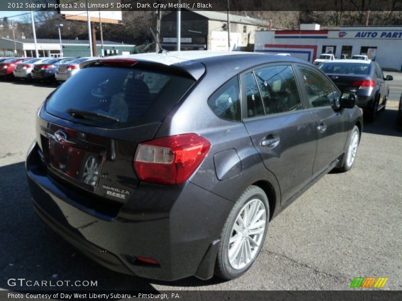 Dark Gray Metallic / Black 2012 Subaru Impreza 2.0i Limited 5 Door