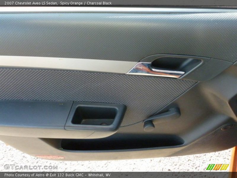 Spicy Orange / Charcoal Black 2007 Chevrolet Aveo LS Sedan